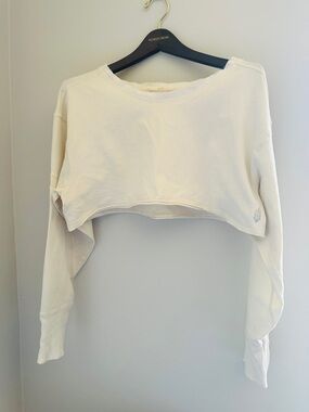 Free People crop long sleeve top - Cream Size M